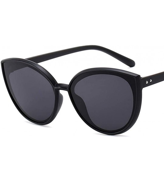 Oval Women Sunglasses Retro Sand Black Grey Drive Holiday Oval Non-Polarized UV400 - CT18RKH2MAA $17.42