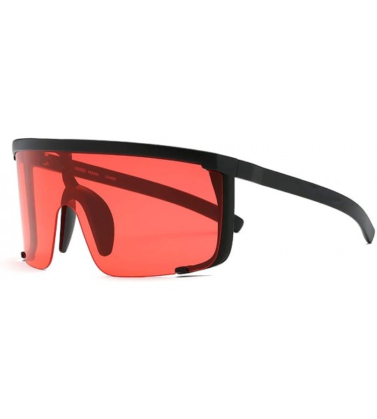 Oversized Men Women Oversized Shield Visor Sunglasses One Peice Big Frame Goggles Sun Glasses - Style 6 - C518W5XTL9I $20.06