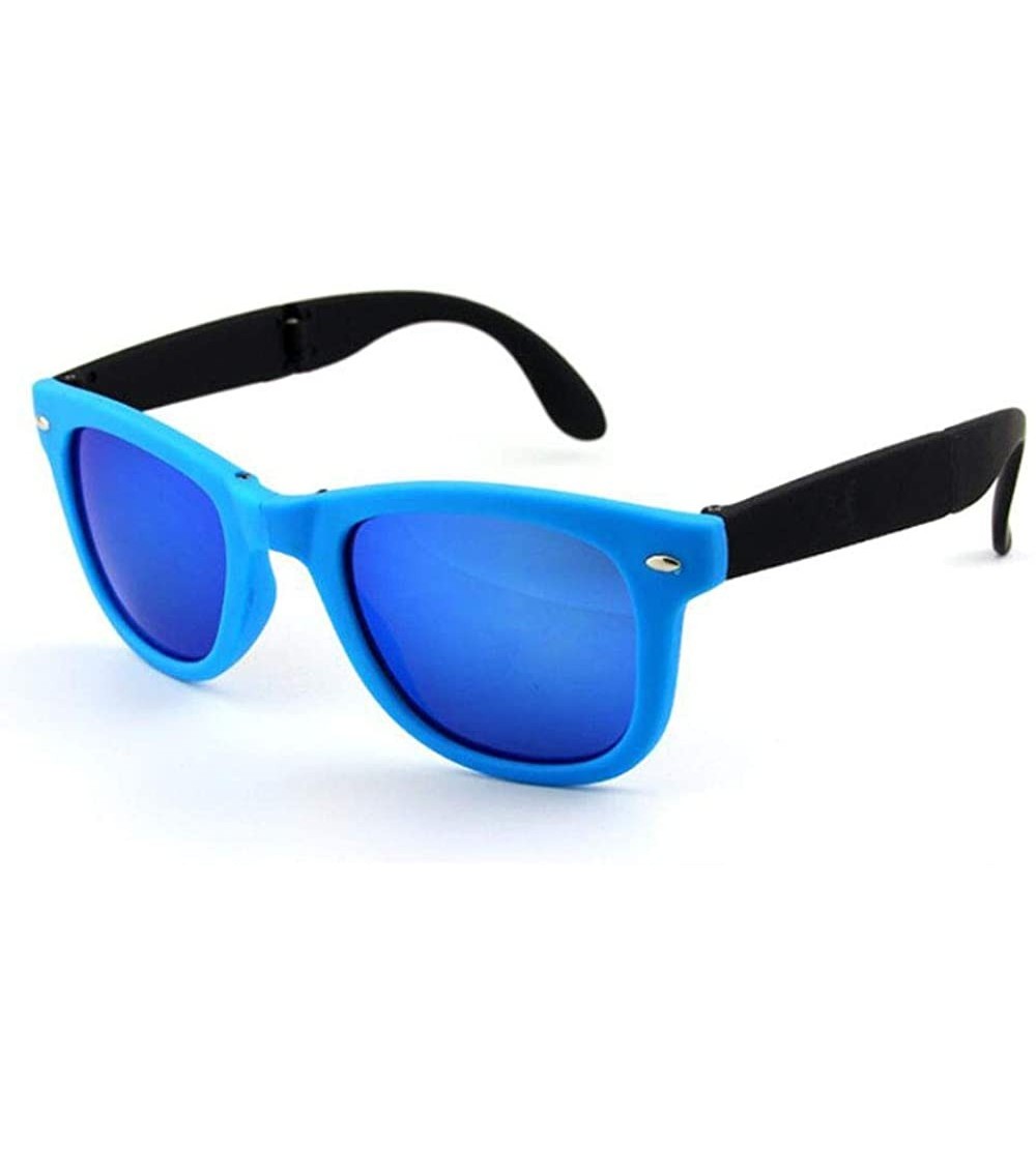 Cat Eye Classic Folding Cat Eye Sunglasses Fashion Women Men Driving Unisex Sun glasses - Blue/Blue - C41986S3HY6 $19.42