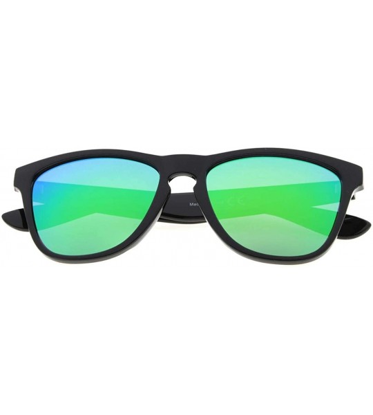 Wayfarer Classic Polarized Sunglasses Women - Green Mirror - C312GPBGAWZ $25.12