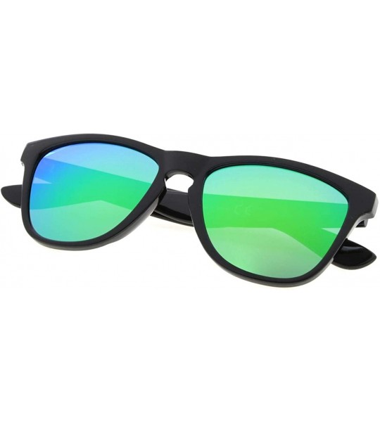 Wayfarer Classic Polarized Sunglasses Women - Green Mirror - C312GPBGAWZ $25.12