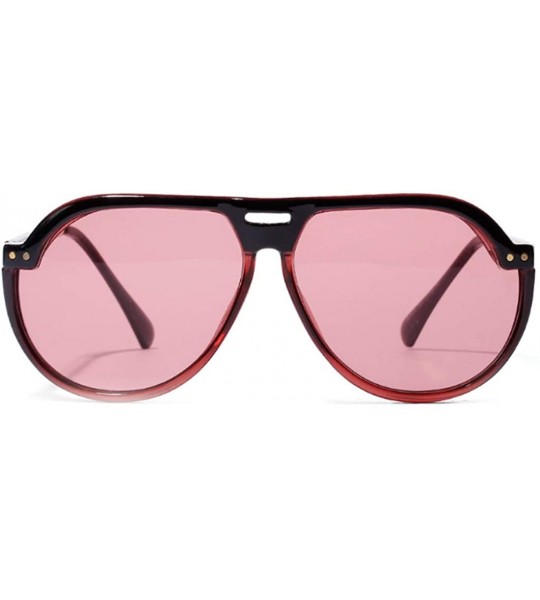 Square Fashion Men's and Women's Resin lens Candy Colors Sunglasses UV400 - Red - CS18NI0IG40 $19.50