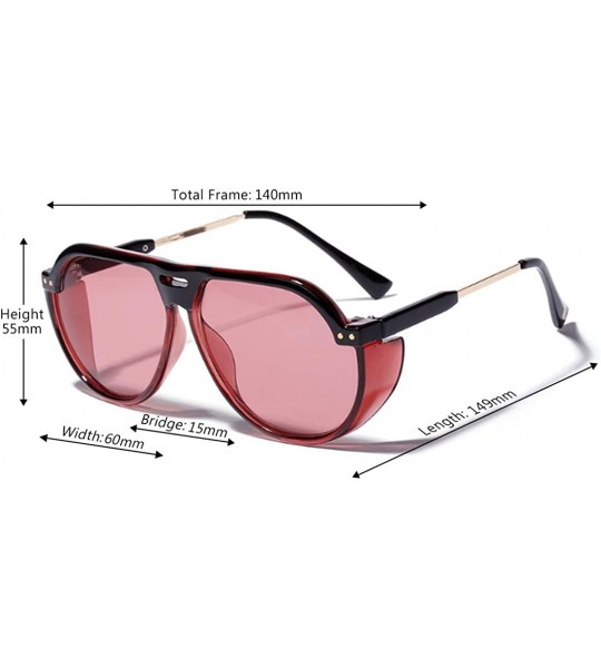 Square Fashion Men's and Women's Resin lens Candy Colors Sunglasses UV400 - Red - CS18NI0IG40 $19.50