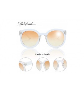 Round Women's Designer Inspired Oversized Round Circle Sunglasses Retro Fashion Style - 7-crystal - C218ZWORSXR $26.49