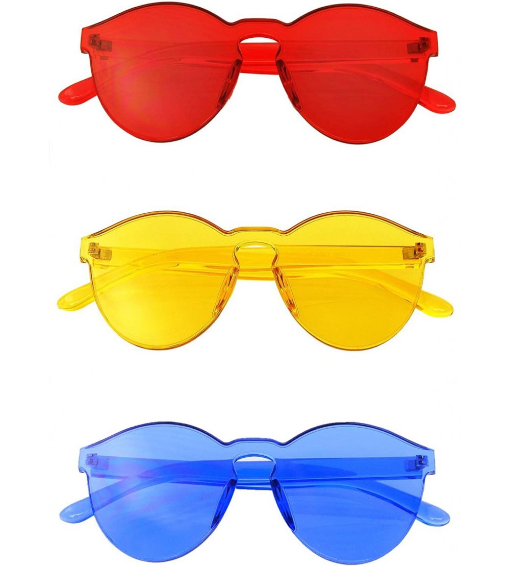 Rimless Bundle Of Sunglasses In A Bundles 3 Pairs Of Red Mens Womens Sun Glasses EE01 - CD18NLTL303 $41.12