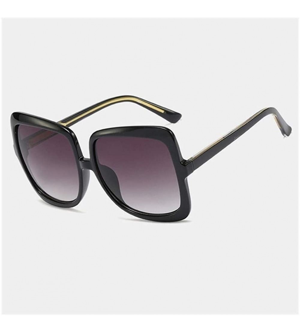 Oversized Oversized Square Vintage Sunglasses Women Luxury Brand Fashion Cat Eyes Sun Glasses Trending Style Goggle UV400 - C...
