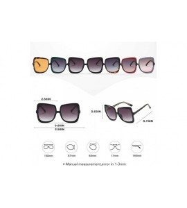 Oversized Oversized Square Vintage Sunglasses Women Luxury Brand Fashion Cat Eyes Sun Glasses Trending Style Goggle UV400 - C...