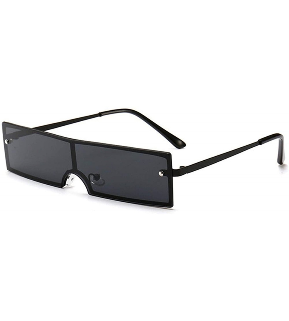 Oversized Vintage Metal Frame Small Sun Glasses Female Skinny Cat Eye Eyewear - As Picture-2 - C818W8AG6SD $44.98