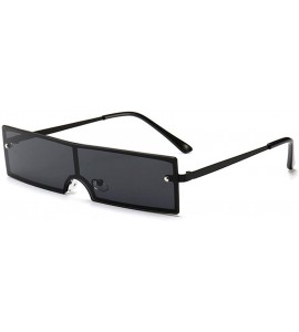 Oversized Vintage Metal Frame Small Sun Glasses Female Skinny Cat Eye Eyewear - As Picture-2 - C818W8AG6SD $44.98