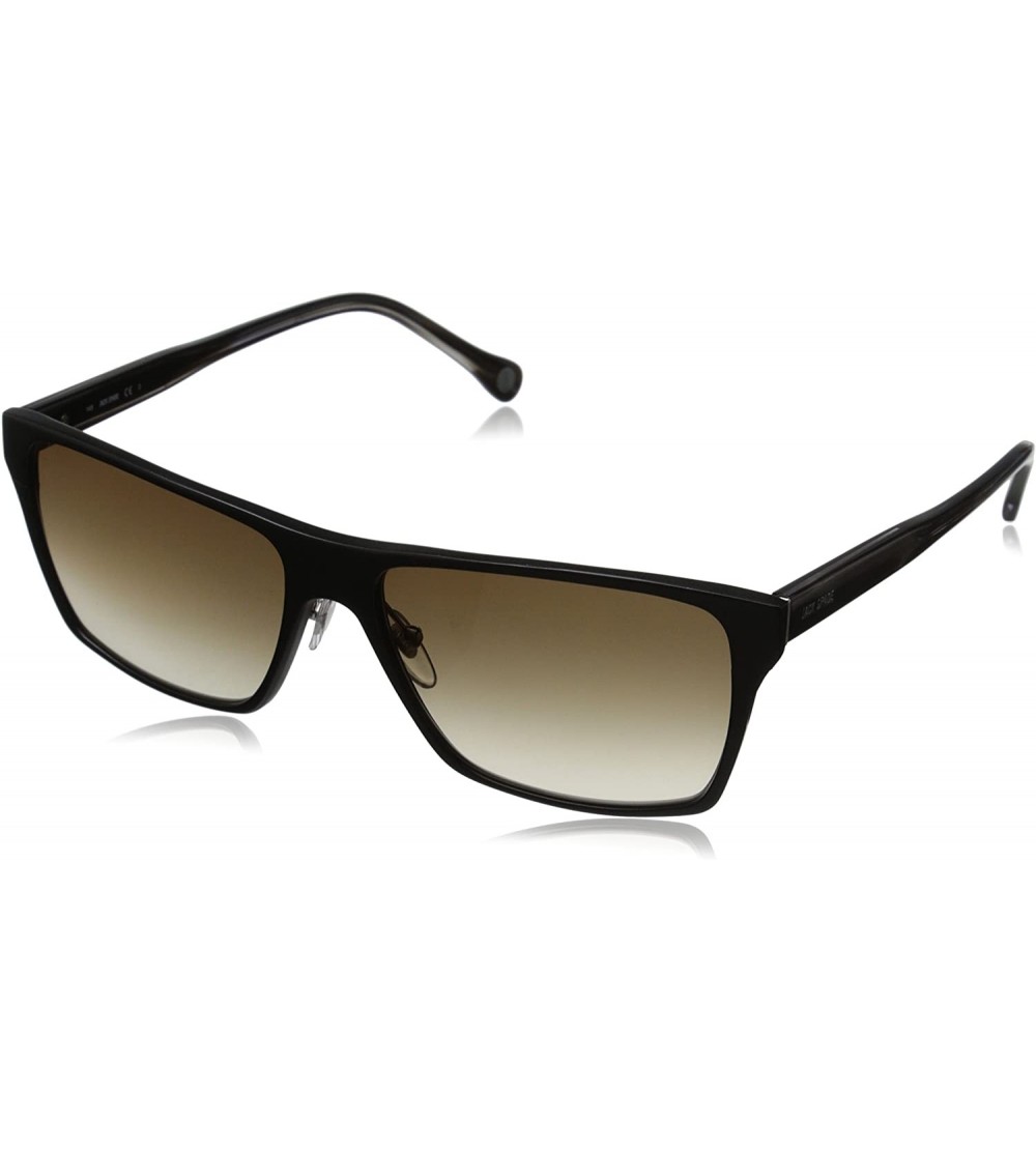 Oval Men's Hughes Rectangular Sunglasses - Matte Black/Brown Gradient - CC11T9LDIIJ $74.79