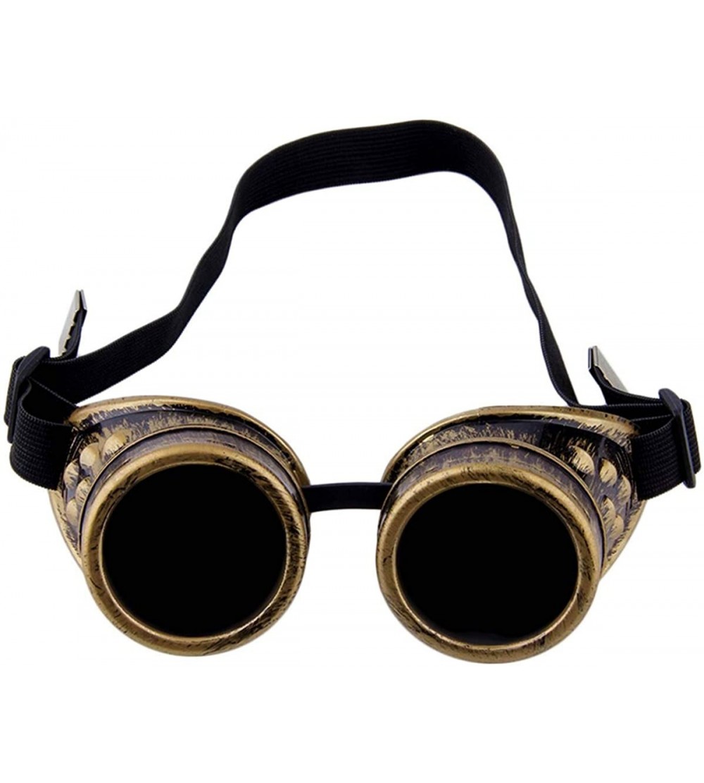 Goggle Steampunk Goggles Glasses Vintage Welding Cyber Punk for Motorcycle Bicycle - Brass - CO18K6NSIC3 $21.35