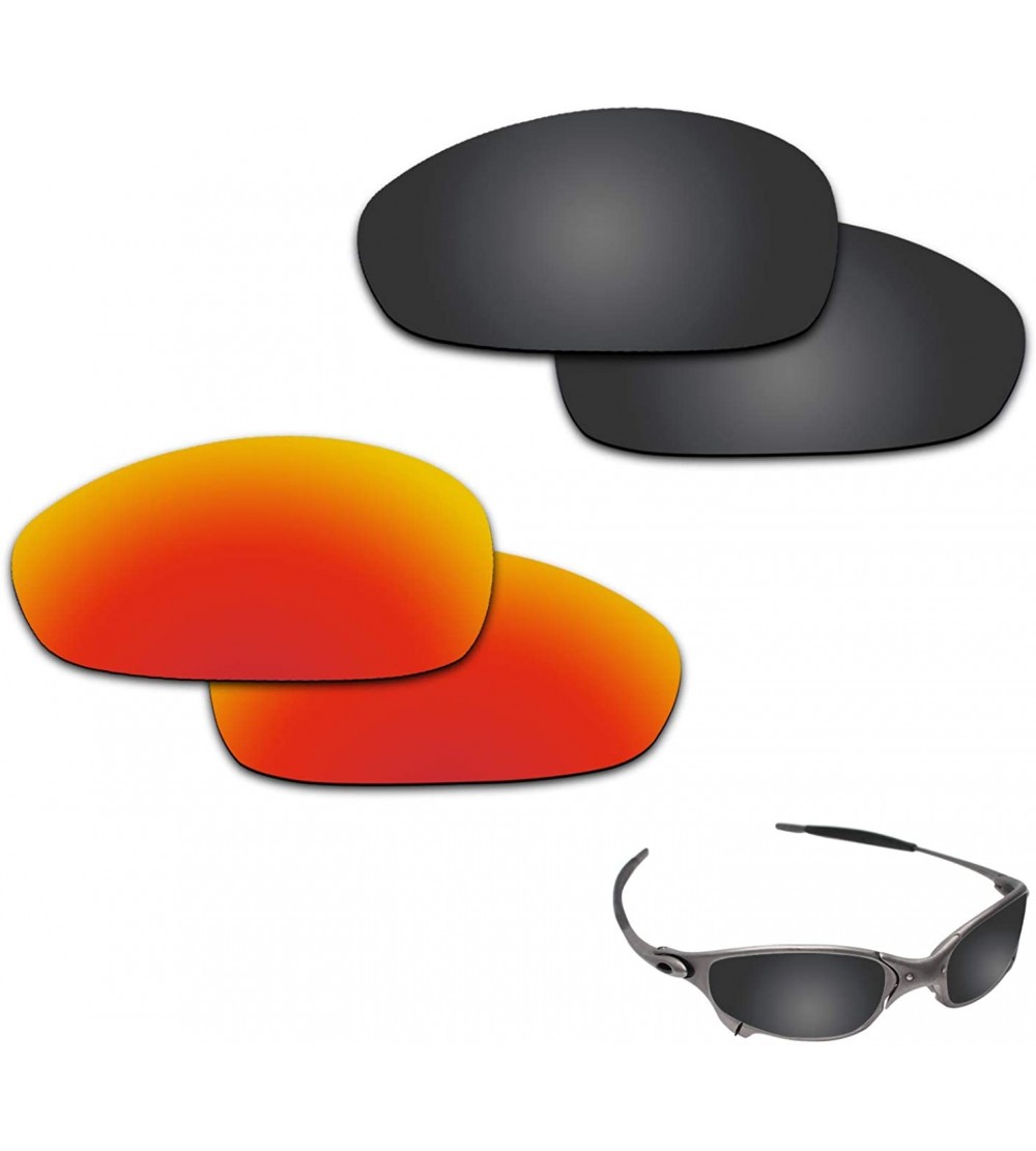 Aviator Replacement Lenses Juliet Sunglasses - Various Colors - Stealth Black & Fire Red - C618DH80I5M $49.83