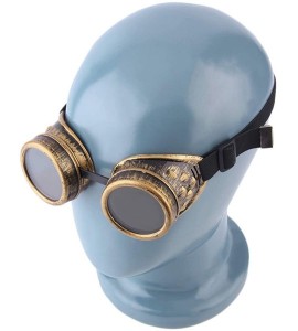 Goggle Steampunk Goggles Glasses Vintage Welding Cyber Punk for Motorcycle Bicycle - Brass - CO18K6NSIC3 $21.35