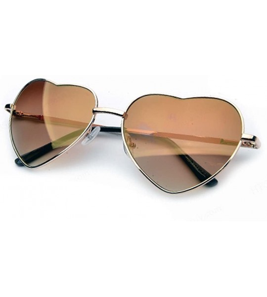 Aviator Heart Shaped Aviator Style Celebrity Shades in Silver - C311K5YUOJ5 $18.86