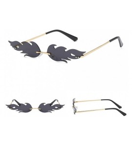 Butterfly Women Sunglasses Fashion Vintage Retro Irregular Funny Shape Cat Eye Sunglasses - A - CP190NDAIN0 $20.09