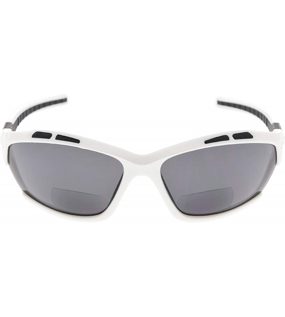 Sport Unbreakable Sunglasses Baseball Softball - White/Grey Lens - CQ12N7X01JK $18.27