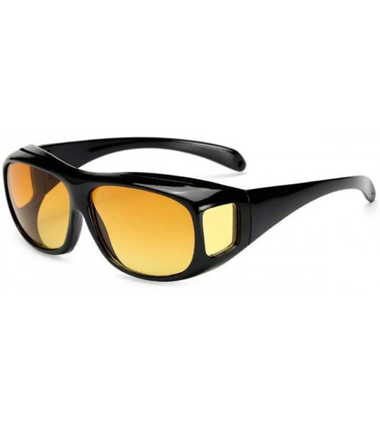 Oval Polarized Sports Sunglasses Night Driving Glasses for Women Men UV Protection - CK199N7GWCT $17.63