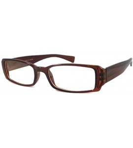 Rectangular VINTAGE Nerd Retro Rectangular Square Men Women Clear Lens Eye Glasses - CK11LVLODT3 $23.41