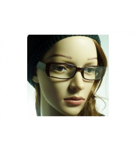 Rectangular VINTAGE Nerd Retro Rectangular Square Men Women Clear Lens Eye Glasses - CK11LVLODT3 $23.41