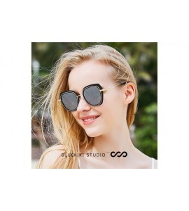 Round Oversized Round Sunglasses for Women - UV Protection - Hippie Hipster Women Sunglasses - Silver - CP180C5GQEQ $30.80