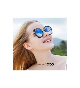 Round Oversized Round Sunglasses for Women - UV Protection - Hippie Hipster Women Sunglasses - Silver - CP180C5GQEQ $30.80