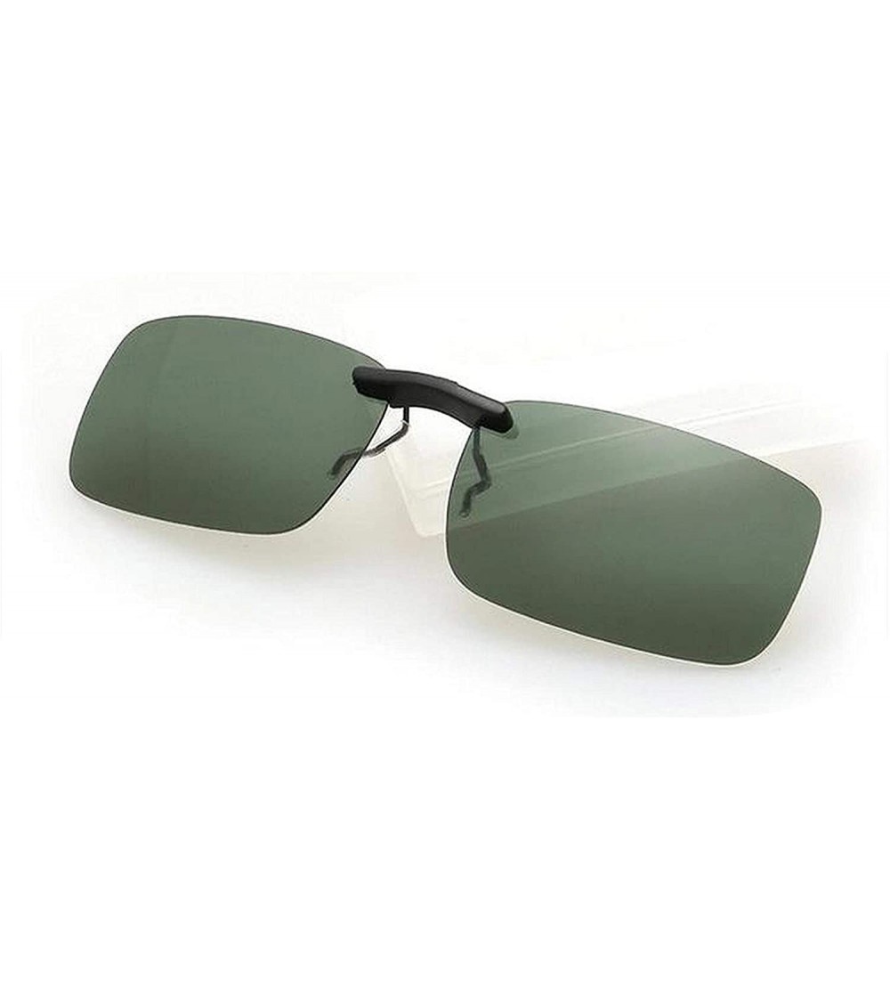 Oval New Unisex Polarized Clip Sunglasses Near-Sighted Driving Night Vision Lens Anti-UVA Anti-UVB Cycling Riding - C5198AHLA...