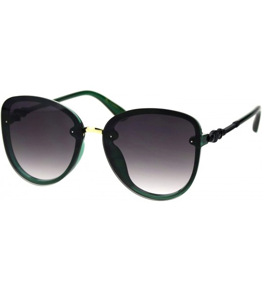 Butterfly Womens Exposed Lens Edge Chic Butterfly Diva Sunglasses - Green Smoke - C918SXSKKNT $22.76