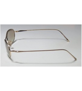 Oval Mondo Womens/Ladies Oval Full-rim Titanium 100% UVA & UVB Lenses Sunglasses/Sun Glasses - Gold - CZ121NI6TTF $35.58