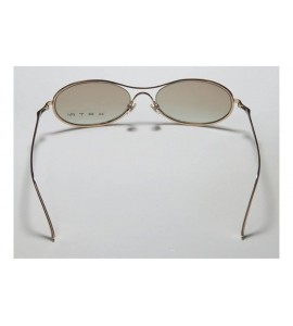 Oval Mondo Womens/Ladies Oval Full-rim Titanium 100% UVA & UVB Lenses Sunglasses/Sun Glasses - Gold - CZ121NI6TTF $35.58