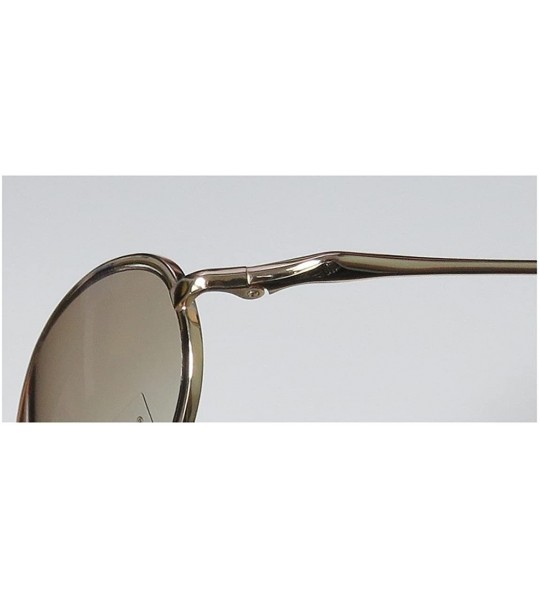 Oval Mondo Womens/Ladies Oval Full-rim Titanium 100% UVA & UVB Lenses Sunglasses/Sun Glasses - Gold - CZ121NI6TTF $35.58