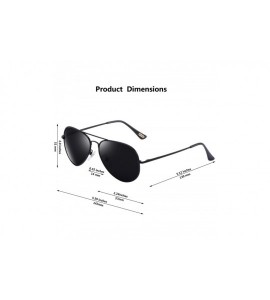 Aviator Premium Full Mirrored Aviator Sunglasses w/Flash Mirror Lens Polarized for Men & Women with Eyeglasses Case 805 - CF1...