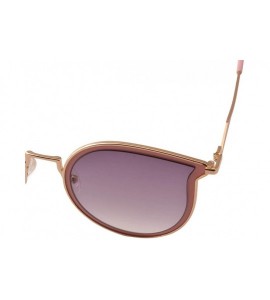 Cat Eye Fashion Metal Cat Eye Women Sunglass with Color Painting - Pink - CI192824O7L $27.79