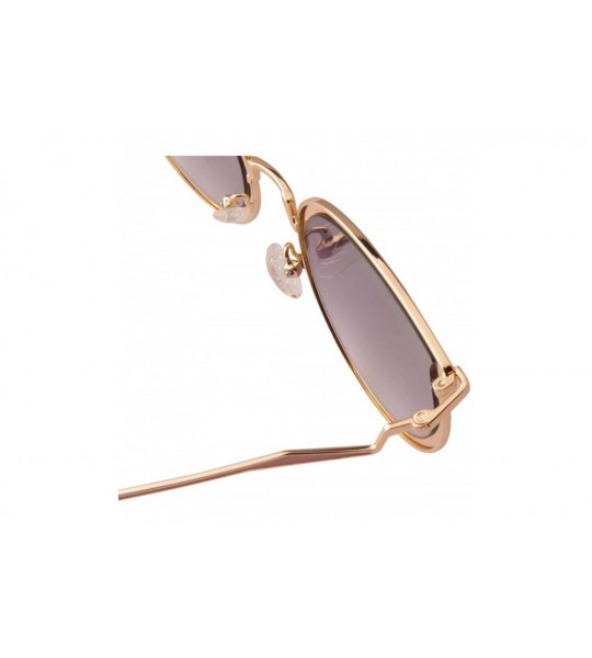 Cat Eye Fashion Metal Cat Eye Women Sunglass with Color Painting - Pink - CI192824O7L $27.79