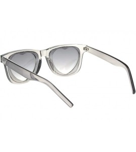 Square Classic Square Sunglasses Heart Shape Cutout Lens Translucent Colors UV 400 - Grey (Grey) - CT195ES9NCI $20.03