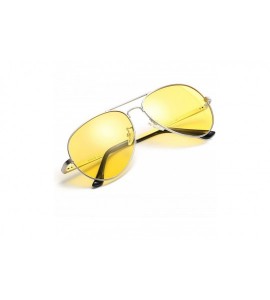 Aviator Night-driving Glasses - HD-Vision Yellow Glasses - for Fashion Men & Women - Polarized Lens Anti Glare - CZ1898O882D ...