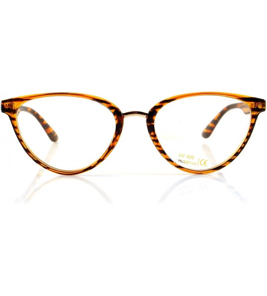 Cat Eye Sexy Women's Metal Bridge Clear Lens Foxy Cat-Eye Eyeglasses A145 - (Clear) Tortoise - CV18CGQM0UO $20.81