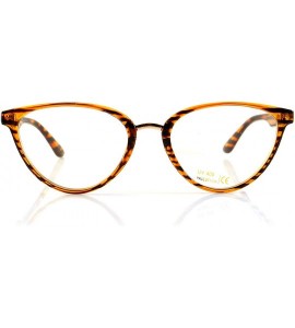 Cat Eye Sexy Women's Metal Bridge Clear Lens Foxy Cat-Eye Eyeglasses A145 - (Clear) Tortoise - CV18CGQM0UO $20.81