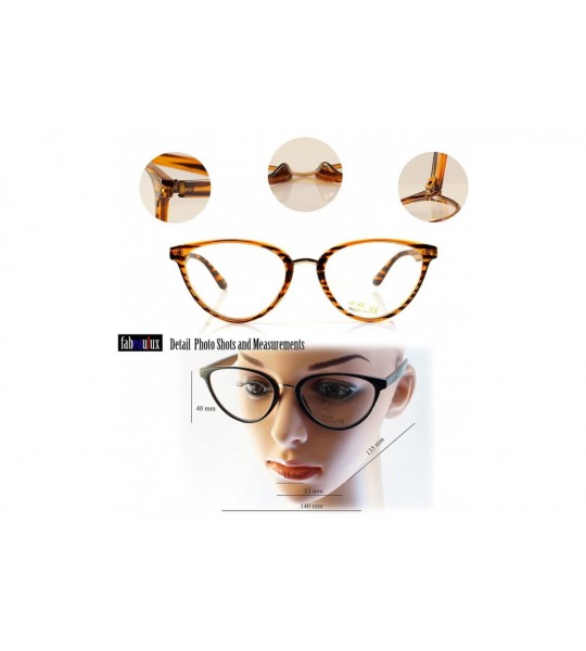 Cat Eye Sexy Women's Metal Bridge Clear Lens Foxy Cat-Eye Eyeglasses A145 - (Clear) Tortoise - CV18CGQM0UO $20.81