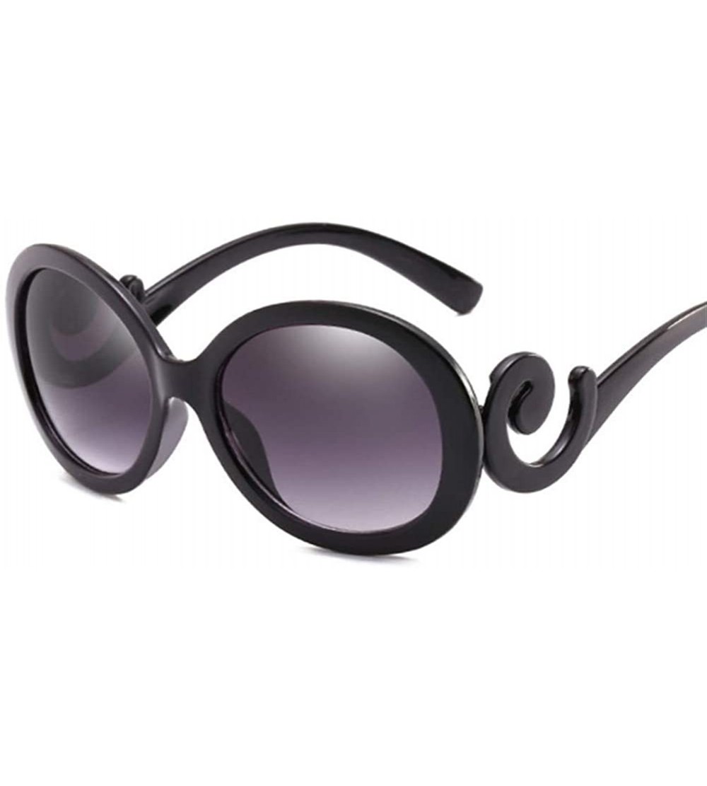 Round BLACK Plastic Small Sunglasses Ladies Sexy Crystal Vintage Tiny Sun Glasses For Women - Bright Black - CI199O0TSU6 $18.27
