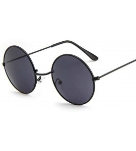 Round 2019 New Classic Round Sunglasses Women Small Vintage Retro Glasses Women Black - Silver - CT18YQO7MXI $17.89