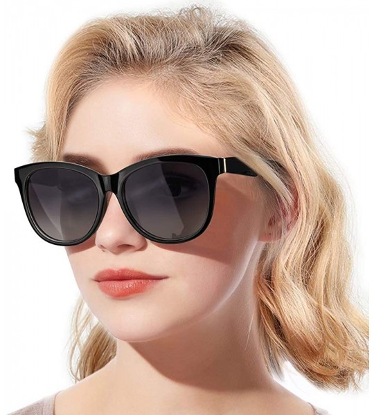 Round Fashion Polarized Sunglasses for Women Retro Round Arrow Temple UV Protection Driving Outdoor Eyewear - CL18U8W7E53 $23.41