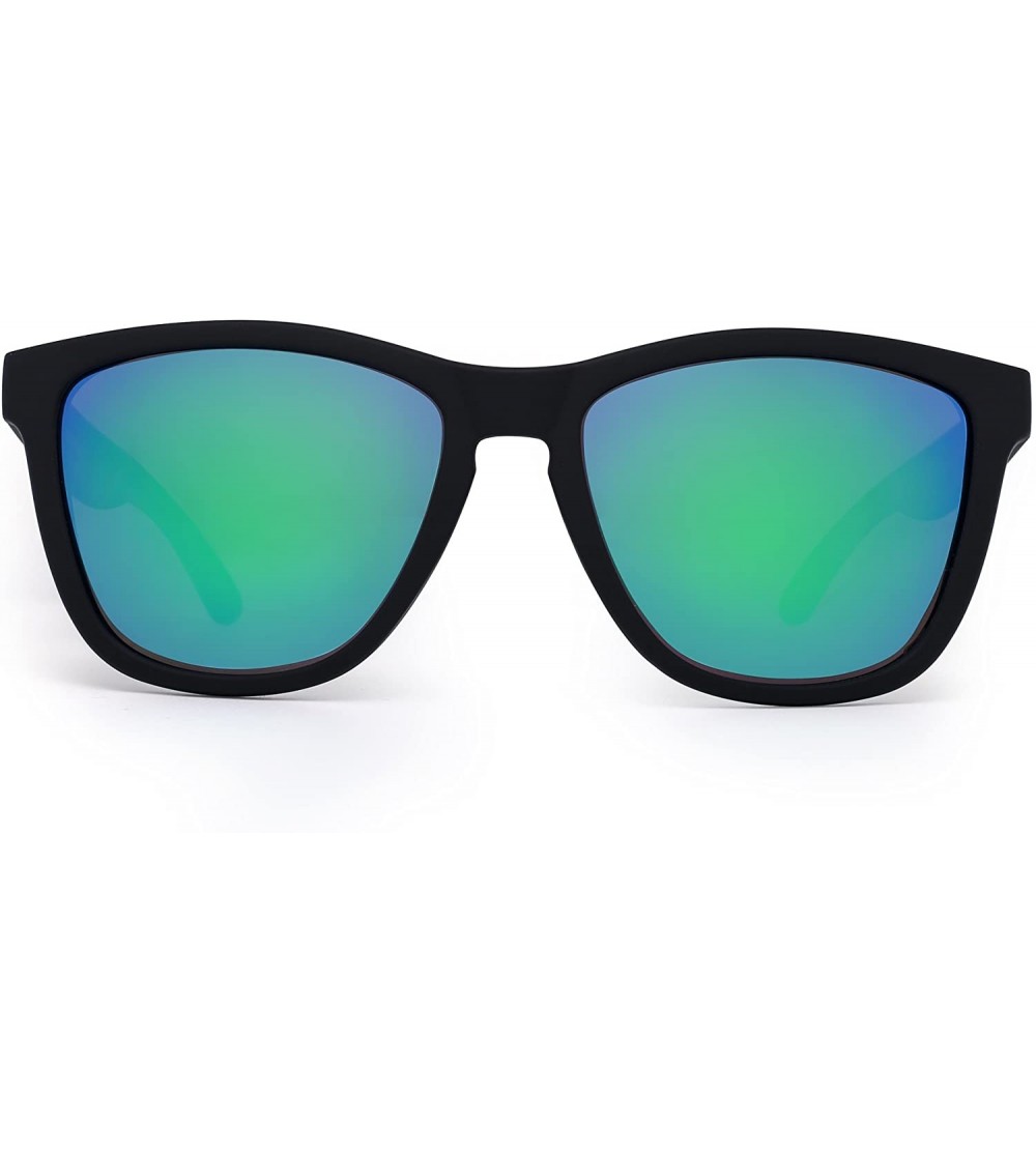 Sport Retro Polarized Sunglasses for Women Men Vintage Square Mirror Glasses - C4185UDLW5Z $27.68