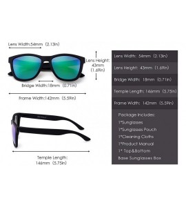 Sport Retro Polarized Sunglasses for Women Men Vintage Square Mirror Glasses - C4185UDLW5Z $27.68