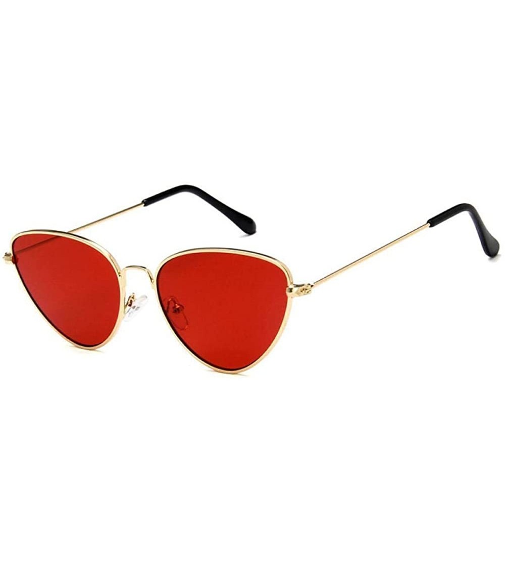 Aviator 2019 Cat Eye Fashion Sunglasses Women Brand Design Mirror Flat Metal Frame 1 - 1 - CN18XE05OIU $17.81