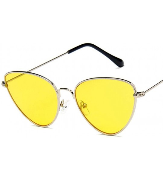 Aviator 2019 Cat Eye Fashion Sunglasses Women Brand Design Mirror Flat Metal Frame 1 - 1 - CN18XE05OIU $17.81