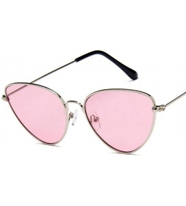 Aviator 2019 Cat Eye Fashion Sunglasses Women Brand Design Mirror Flat Metal Frame 1 - 1 - CN18XE05OIU $17.81