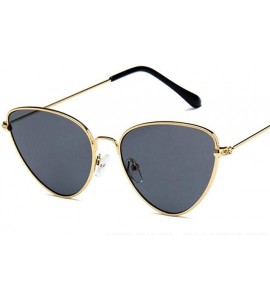 Aviator 2019 Cat Eye Fashion Sunglasses Women Brand Design Mirror Flat Metal Frame 1 - 1 - CN18XE05OIU $17.81