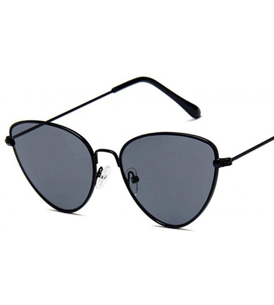 Aviator 2019 Cat Eye Fashion Sunglasses Women Brand Design Mirror Flat Metal Frame 1 - 1 - CN18XE05OIU $17.81