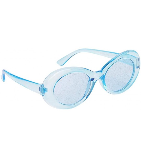 Goggle Novelty Mod Thick Frame Sunglasses Clout Goggles Party Costume for Women Men - Blue - CS18HI4ET7M $16.24