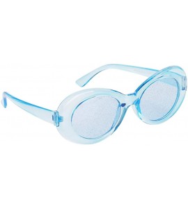 Goggle Novelty Mod Thick Frame Sunglasses Clout Goggles Party Costume for Women Men - Blue - CS18HI4ET7M $16.24